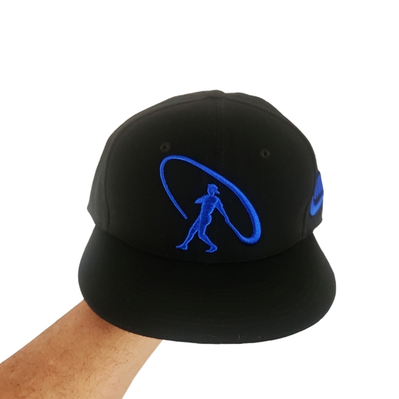 Nike Ken Griffey Jr Swingman Logo Vintage Black & Blue Adjustable Snapback Hat - Picture 2 of 11